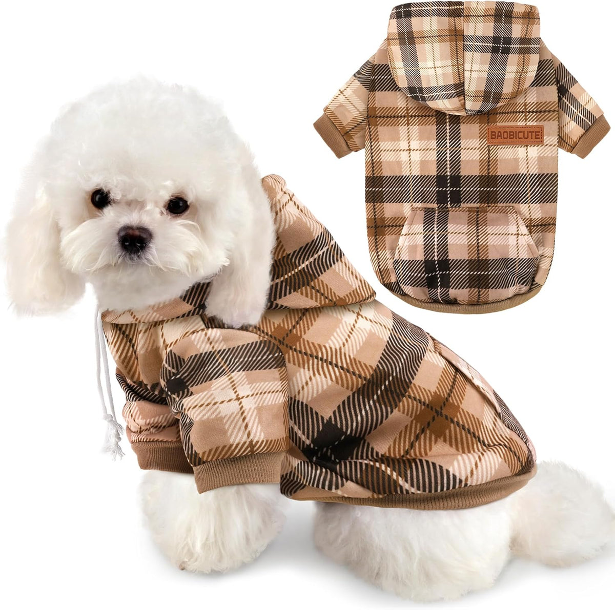 Dog Basic Hoodie Soft Dog Clothes Cold Weather Sweaters for Medium Large Dogs Cozy Fabric Warm Sweatshirt with Leash Hole for Boys (Black, X-Large (35-55 lbs)) - Image 10