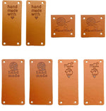 Wenplus handmade leather labels front view packaging