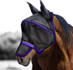 Secure double touch-tape fastener detail on horse mask