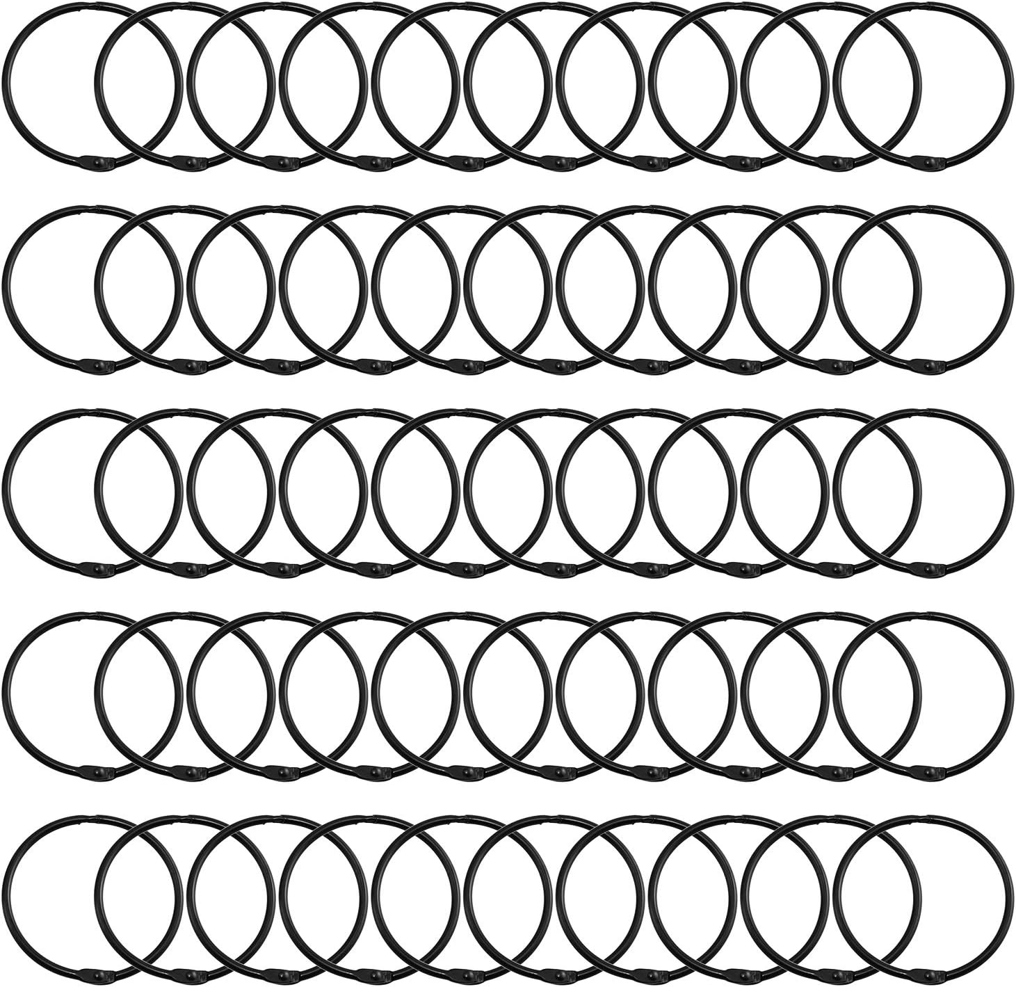 Lind Kitchen metal binder rings front view showing black finish and 51 millimeter size.