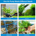 Hygger aquarium air pump side profile showing compact design