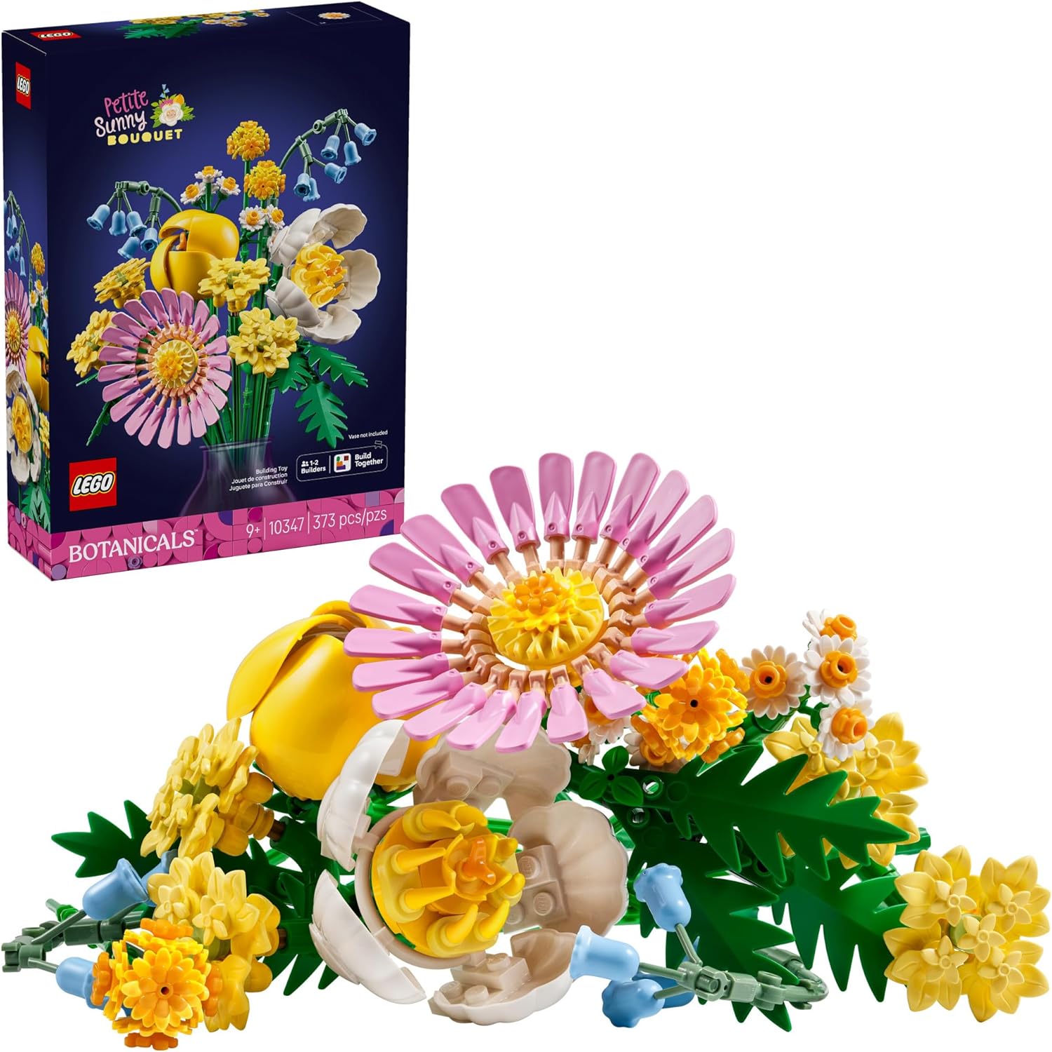 LEGO Botanicals Petite Sunny Bouquet front view on white background