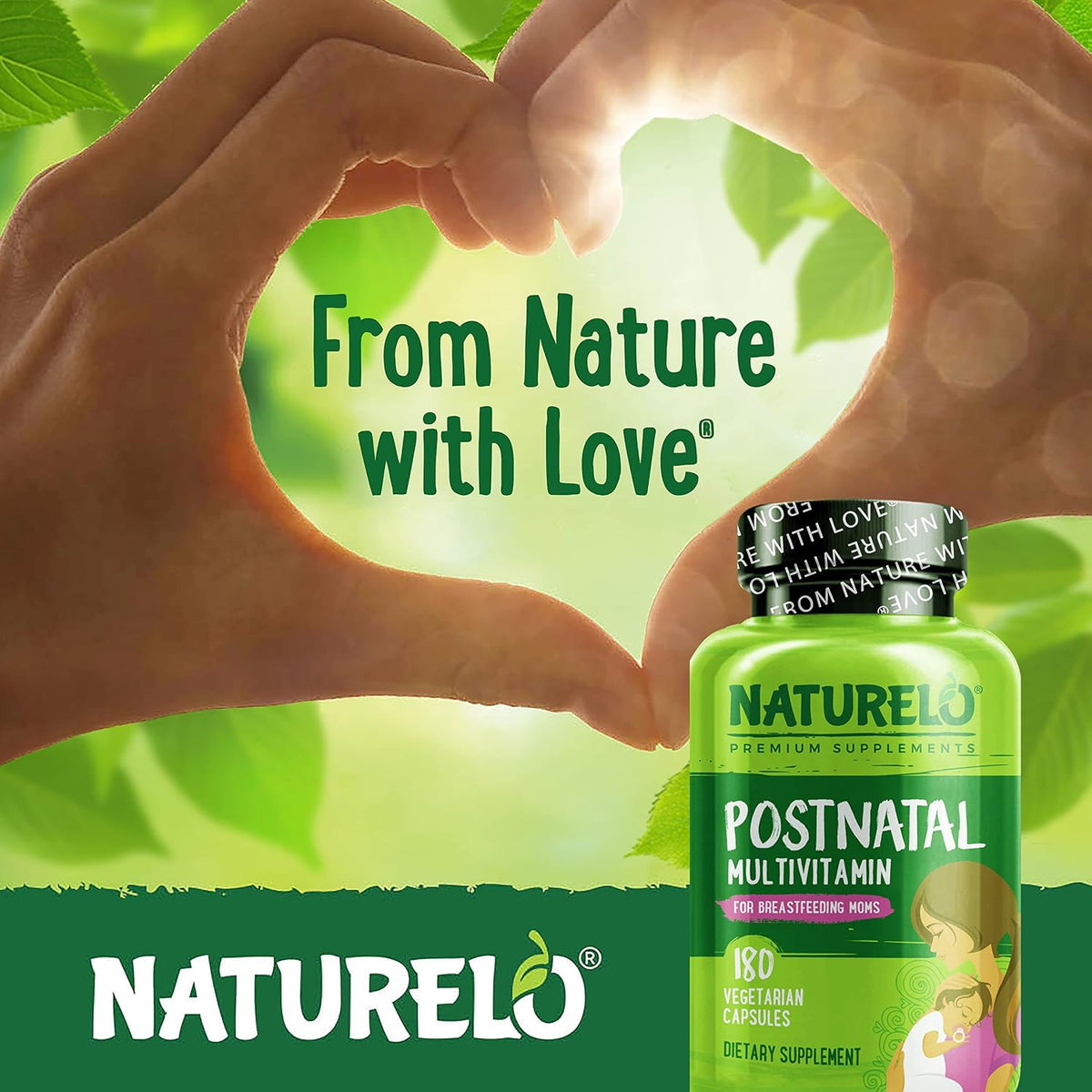 Naturelo postnatal capsules container cap and seal