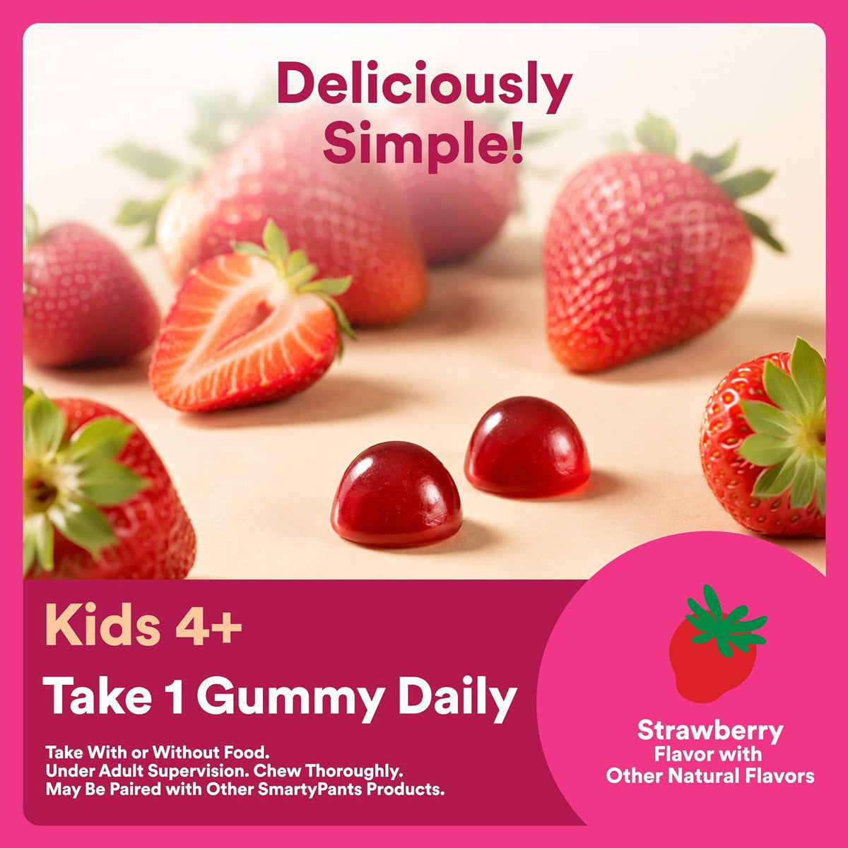 SmartyPants prebiotic immunity gummies packaging details