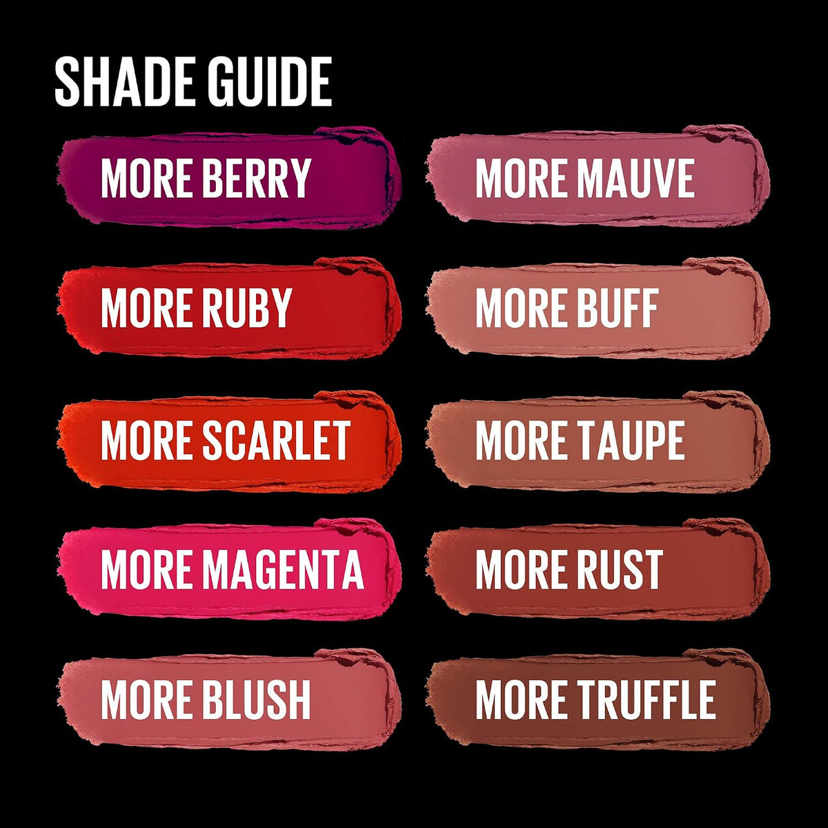 Rich matte texture of More Truffle lipstick on skin