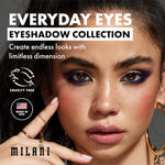 Close up of Milani Everyday Eyes powder textures and finishes
