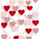 HALOGATE Valentines Heart Garland front view hanging party decoration banner