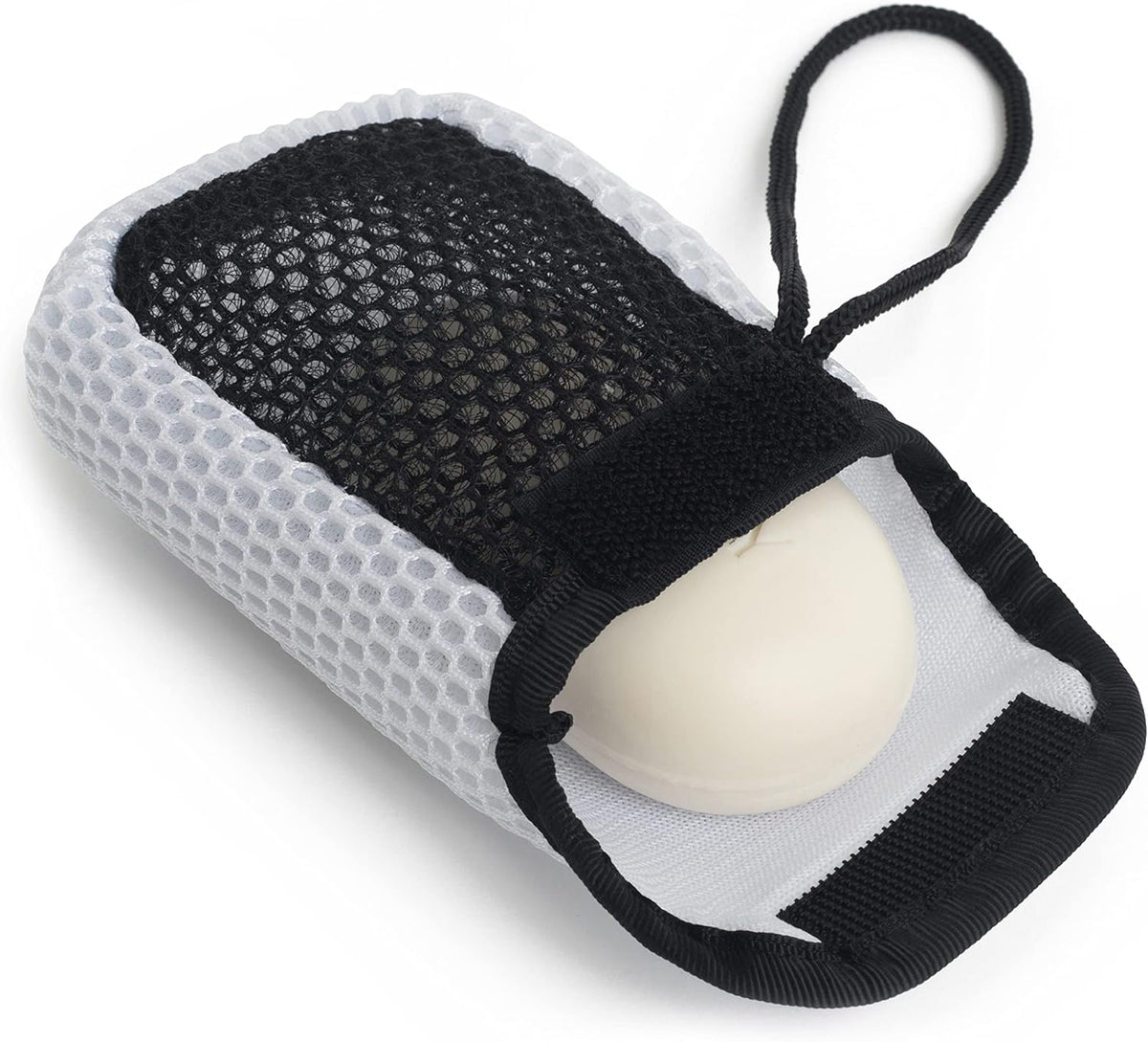 MainBasics exfoliating bar soap pouch packaging and full view