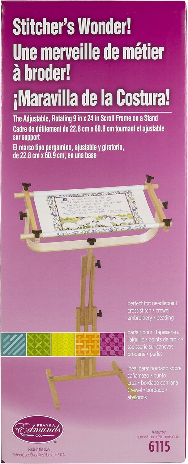 Edmunds Stitchers Wonder Floor Stand Scroll Quilt Frame - Image 1