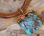 Elaine Coyne sea turtle pendant showing clasp and extender