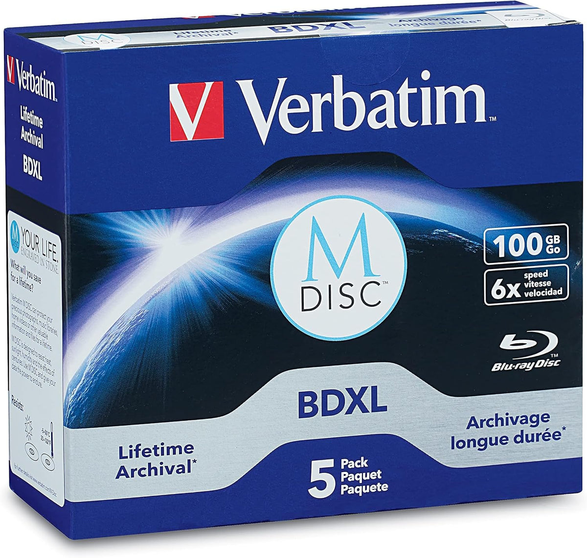 Verbatim M-Disc optical storage media side profile