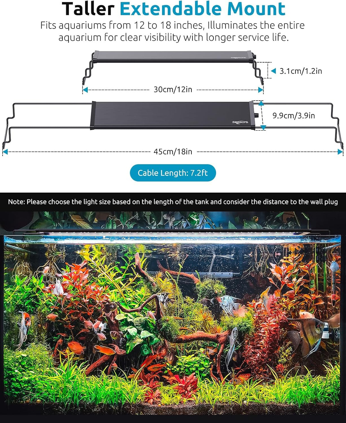 Seaoura aquarium light waterproof silicone-coated LED board detail