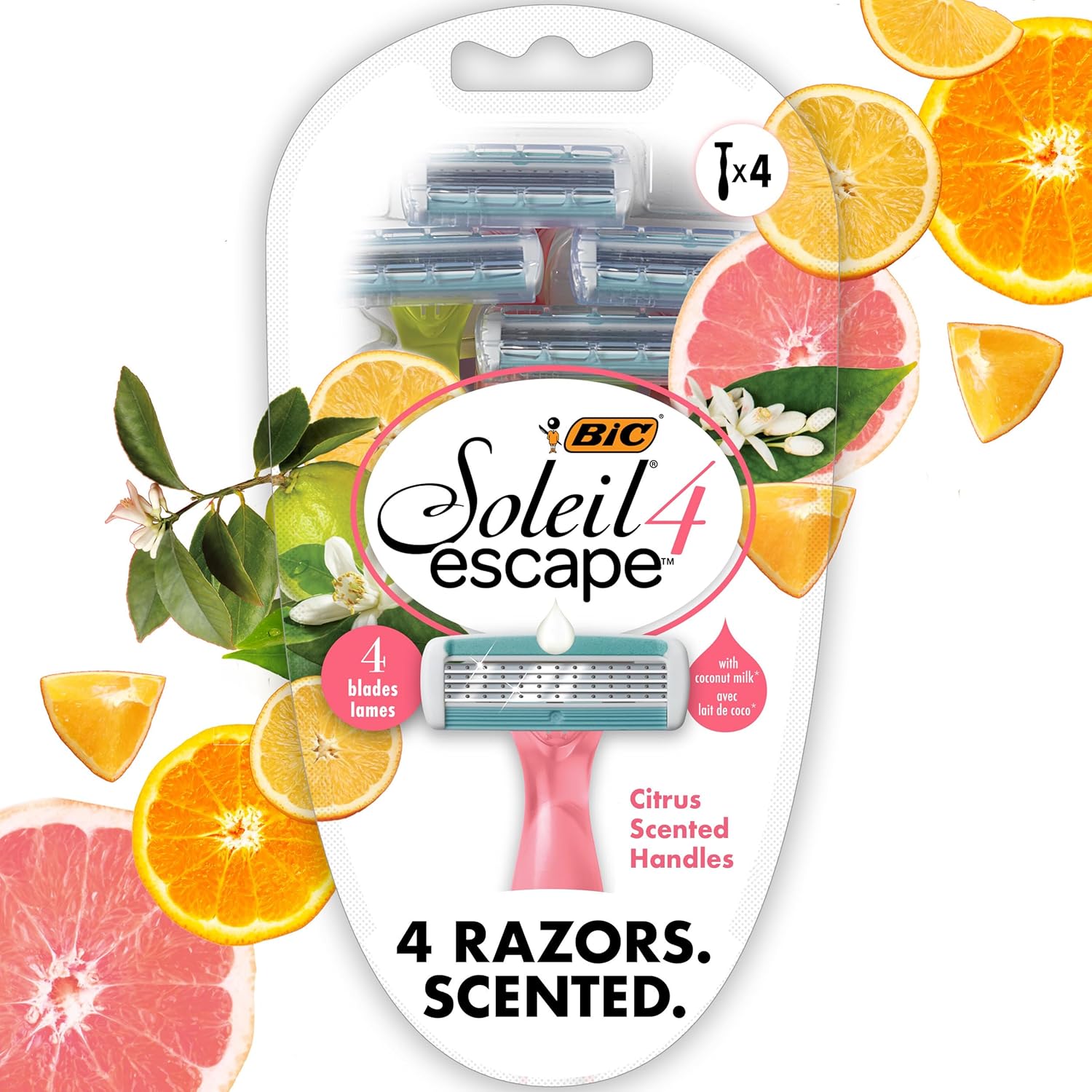 BIC Soleil 4 Escape women's disposable razors front view packaging