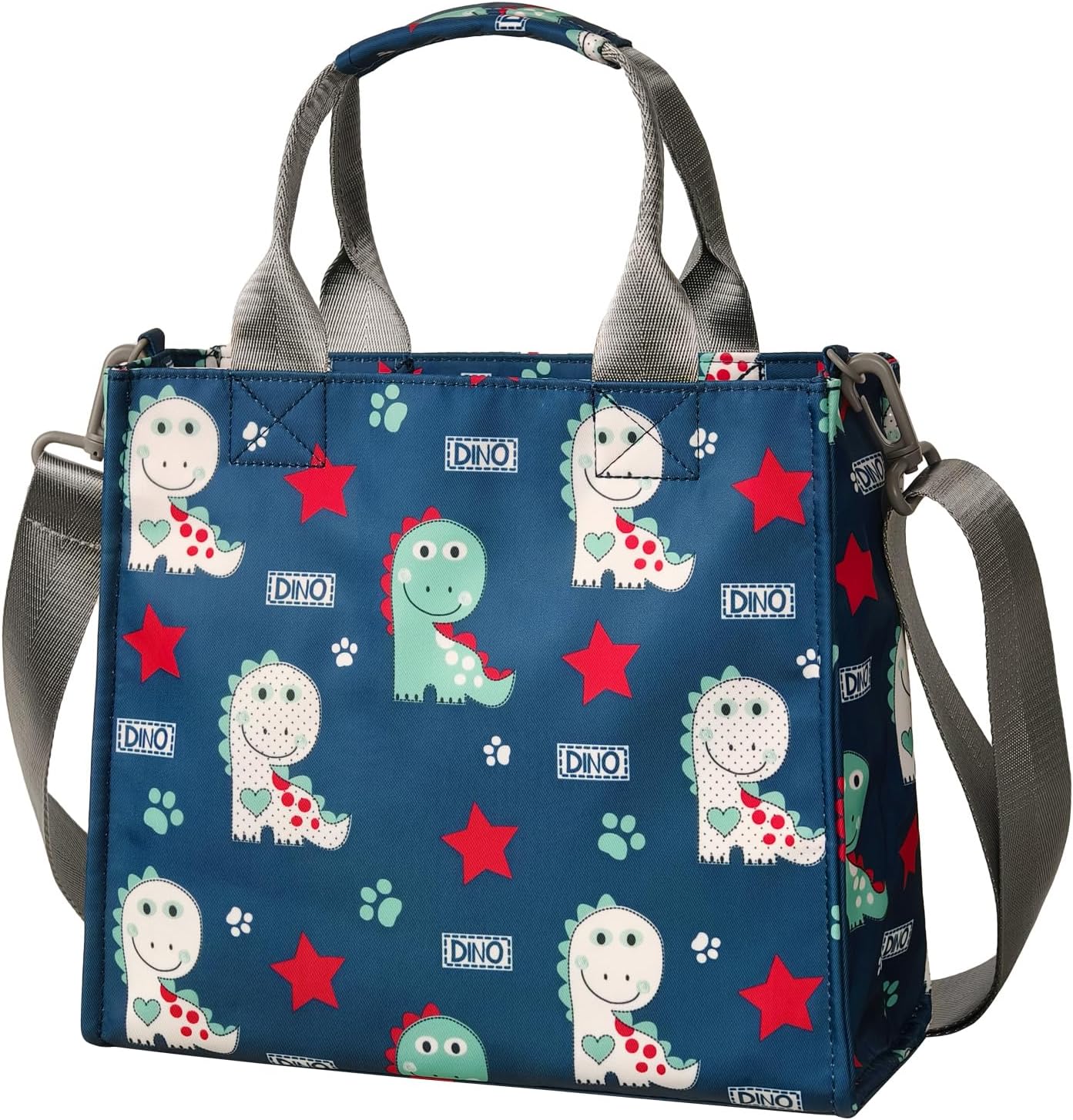 Pheben small dinosaur print diaper bag front view