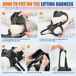 SlowTon Dog Lift Harness - Adjustable Dog Sling for Medium Large Dogs, Hind Leg Support to Help Rehabilitate, Soft Padded Dog Support Harness for Elderly, Injured, Arthritic, Disabled Dogs, XL - Image 9