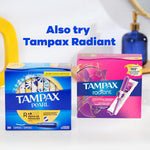 Tampax feminine care box angle view