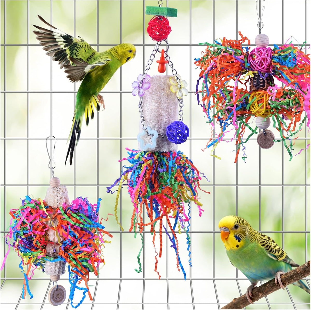 Matutinus hanging bird toy suitable for lovebirds and small conures