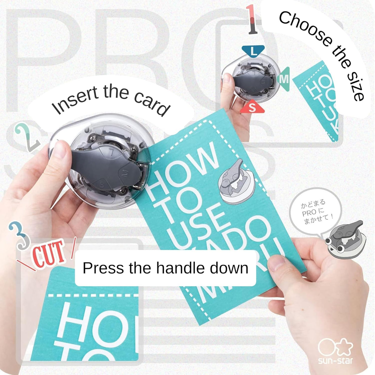 Sun-Star Kadomaru Pro corner cutter authentic hologram detail