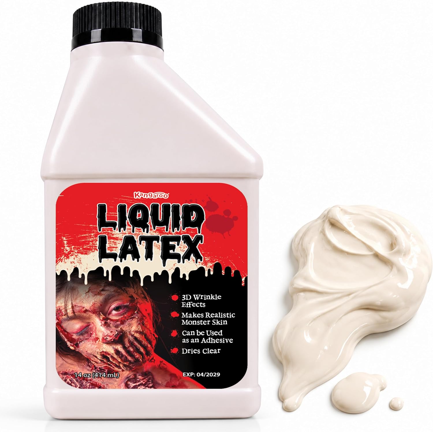Kangaroo 14oz Liquid Latex SFX Makeup for Skin - Professional Latex Paint - Image 1