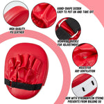 Poen kick pads and heavy duty PU leather texture detail
