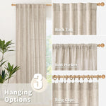 YoungsTex rustic linen blend drapery set folded texture detail