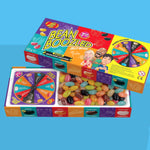USA imported Bean Boozled game packaging showcasing the multi colored novelty chewy candies.