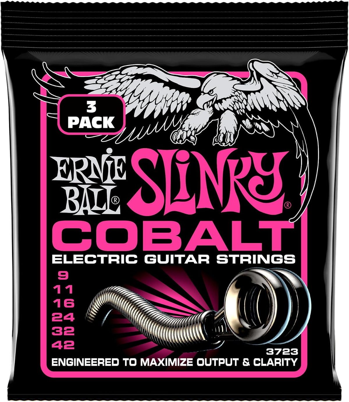 Ernie Ball guitar strings iron cobalt alloy wrap view