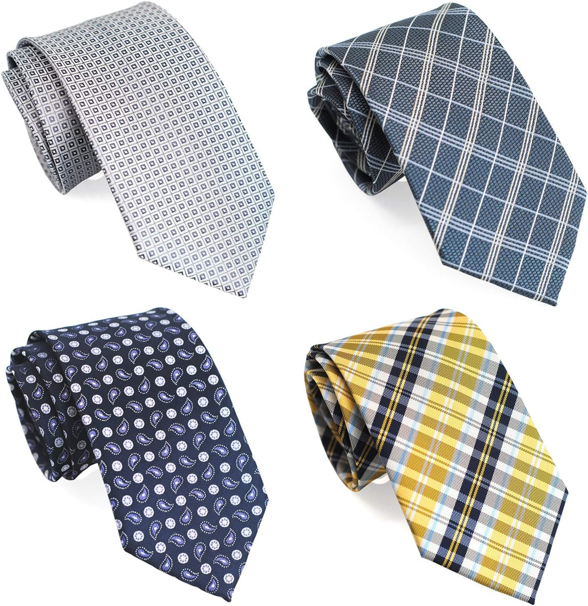 Extra-Long Neckties for Big and Tall Men, 63- or 70-Inch, 4-Pack - Image 10