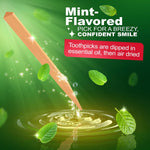 The Natural Dentist Stim-U-Dent mint dental picks multi-pack arrangement