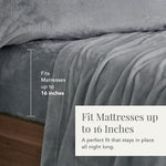 NY Loft plush polar fleece flat sheet close up texture