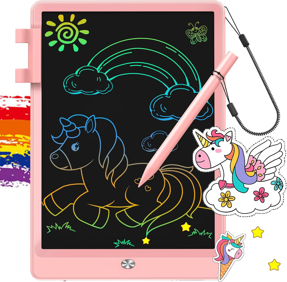 FLUESTON LCD Writing Tablet, Doodle Board Gifts for 3-8 Year Old Girls Boys, 10 Inch Colorful Electronic Board Drawing Pad for Toddlers, Christmas Birthday Gifts for KidsErase Lock Writing Board - Image 12