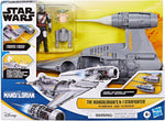Star Wars Epic Hero Series starfighter cockpit and Mandalorian figure