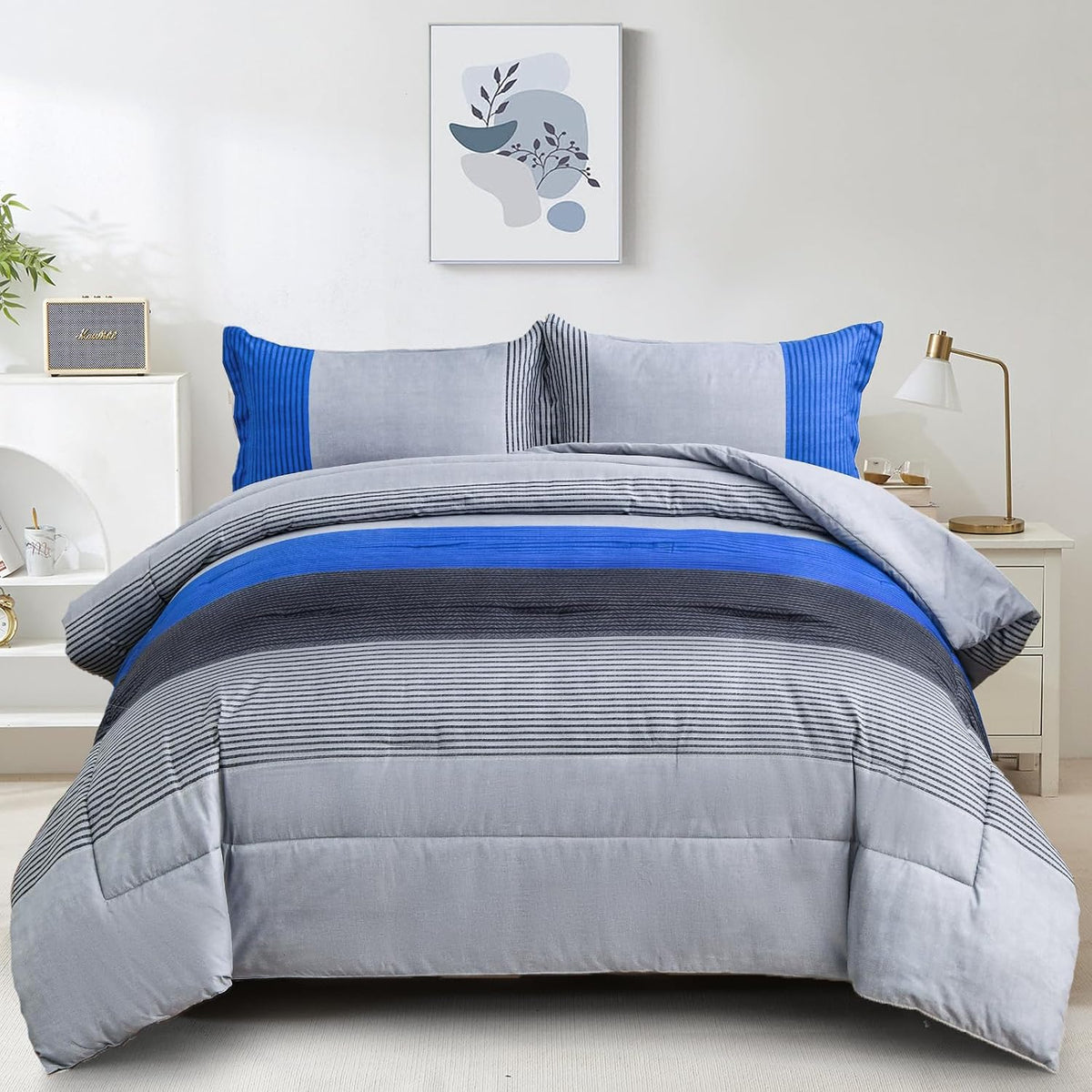 Wongs Bedding decorative striped patchwork pattern view