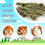 Premium guinea pig chew toys showing the natural green color from authentic sterilized timothy grass.