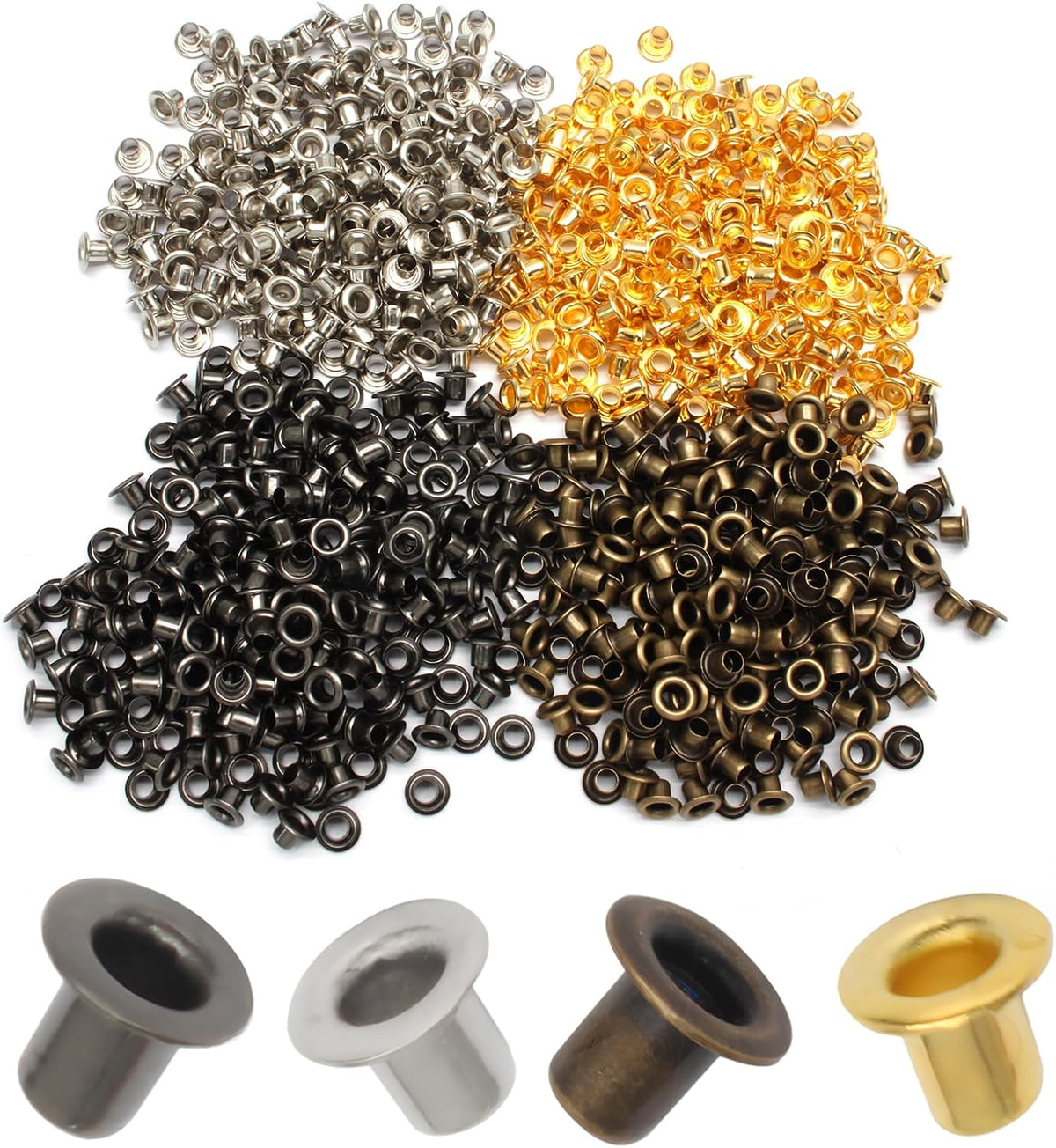 Litoexpe 200 Pcs 2mm Gold Grommets Eyelets | Self-Backing Eyelets, for Bead Cores, Clothes, Leather, Canvas - Image 14