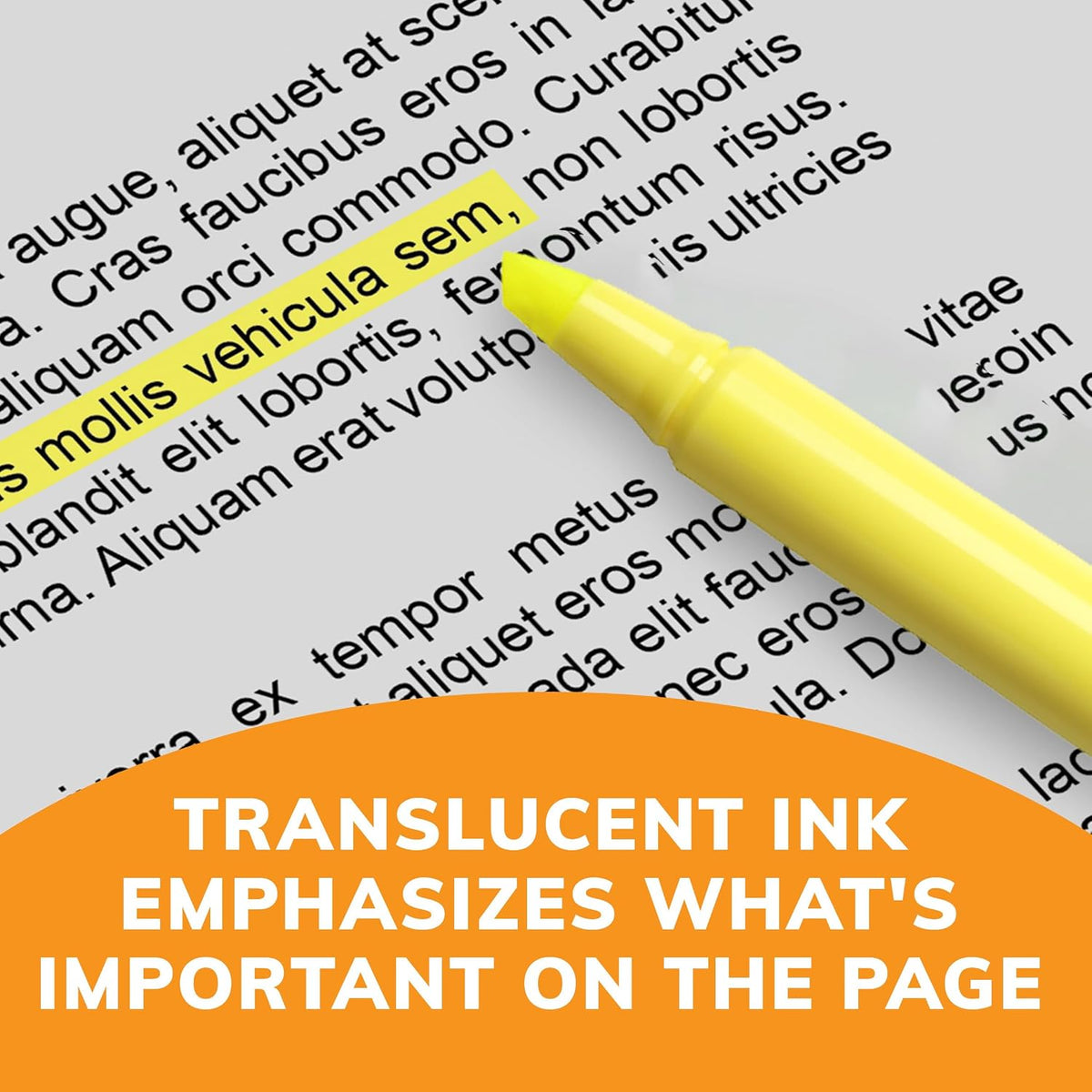 BIC highlighter marking text on a study notebook page