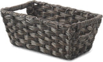 Whitmor Small Woven Storage Basket with Handles, Gray Wash - Image 11