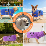 Mihachi absorbent coral fleece grooming towel for medium dogs.