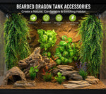 Artificial hanging ivy and foliage for lizard terrarium