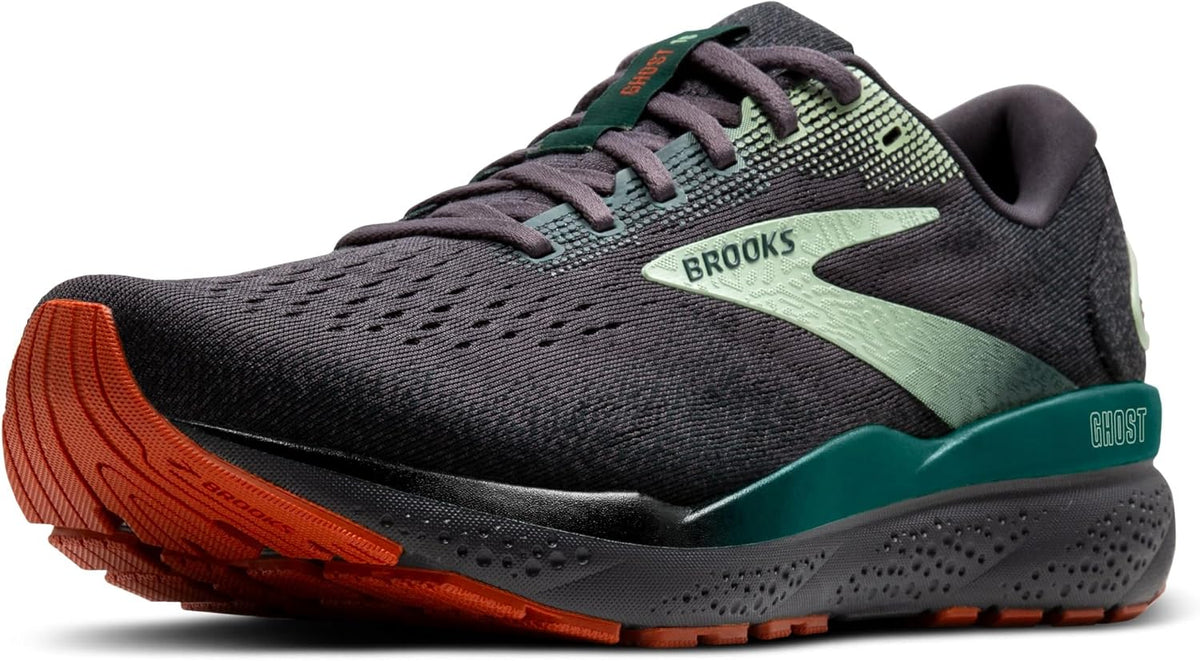 Brooks men's ghost 16 neutral running shoe front view athletic sneaker