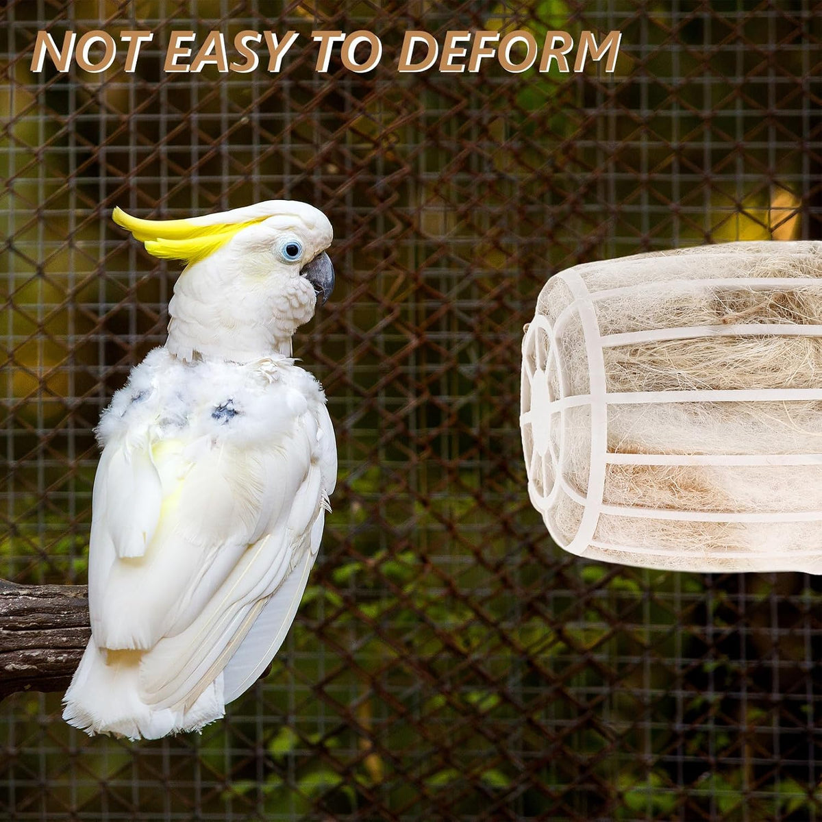 Instructions for mounting bird nesting basket in cage