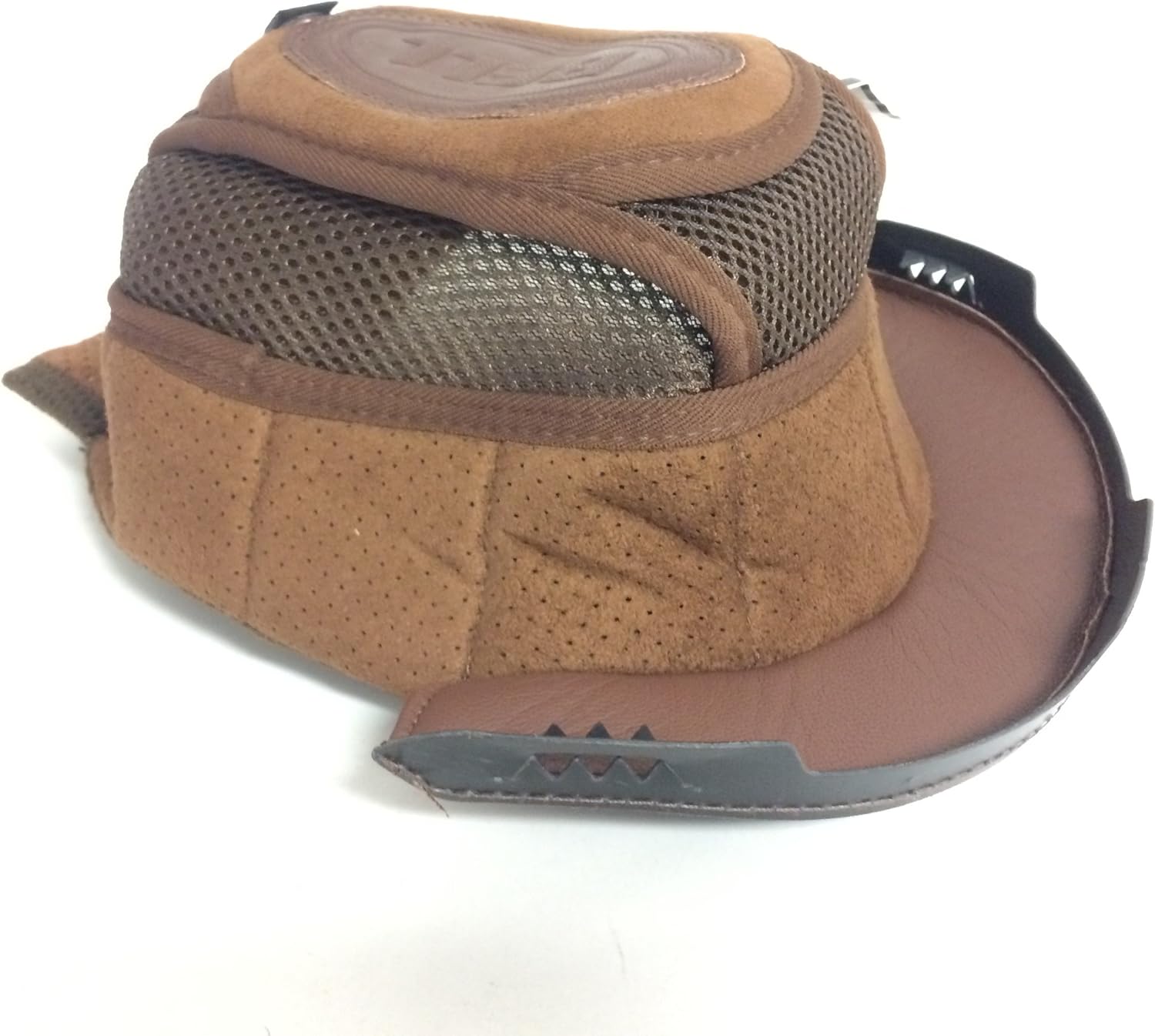 Bell Bullitt Replacement Interior Top Liner Brown Medium front view premium motorcycle helmet accessory