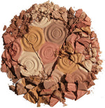 Milani 3-in-1 illuminating pressed face powder close up texture and colors