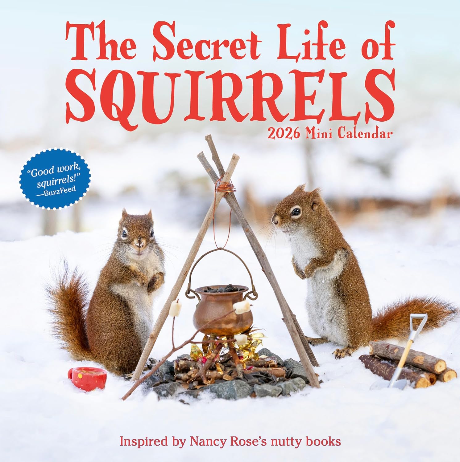 Secret Life of Squirrels Mini Wall Calendar 2026: Mini Scenes, Mega Cuteness - Image 1