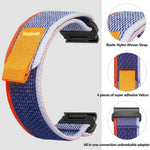 Trail loop nylon sport band resting flat showing color scheme