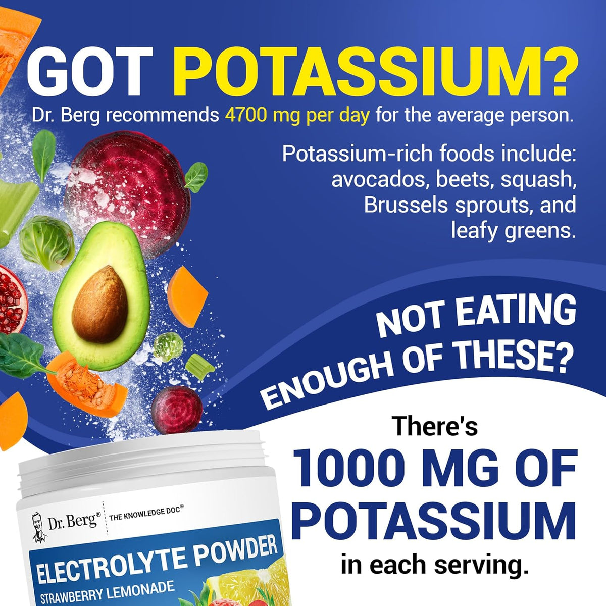 Dr. Berg Nutritionals imported electrolyte mix for clean wellness and muscle cramp defense.