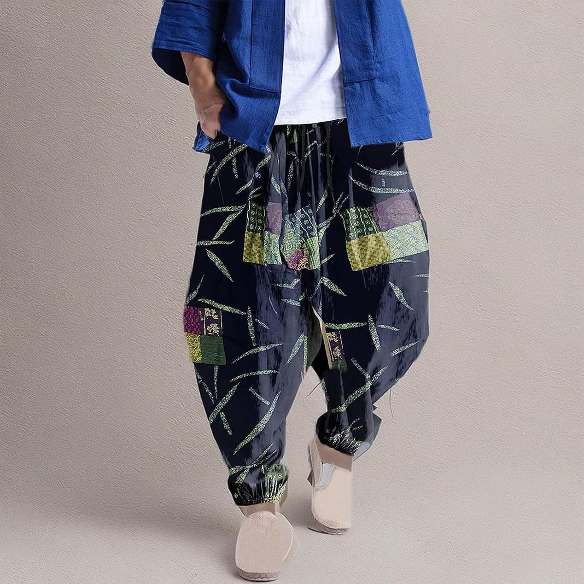 Full length display of plus size casual wear pants