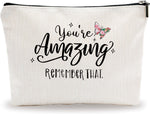 YKYENR funny makeup bag side profile dimension view