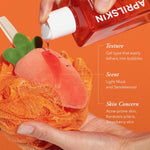 APRILSKIN clarifying carrot body cleanser packaging displaying ingredients for rough and bumpy skin