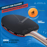 Joola Infinity Balance racket edge tape and side profile